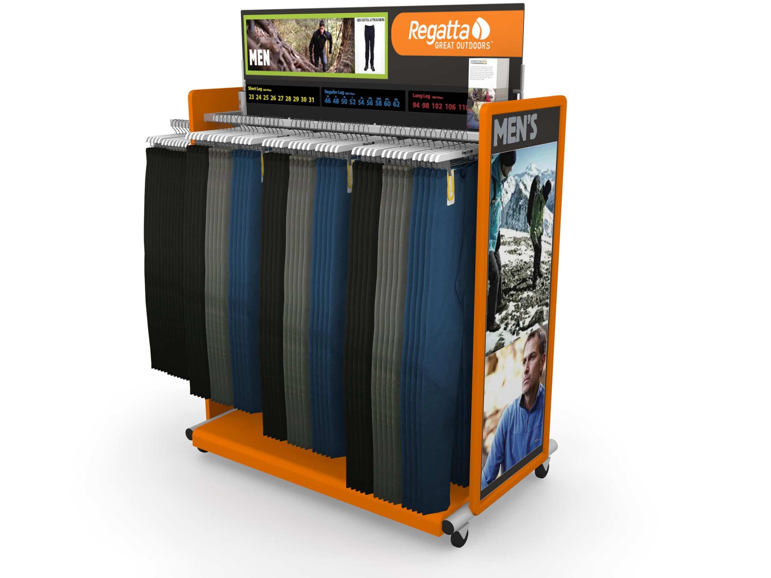 Regatta outdoor retail clothing display