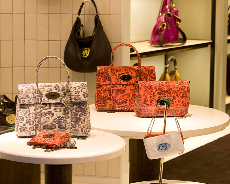 Mulberry bag display plinths
