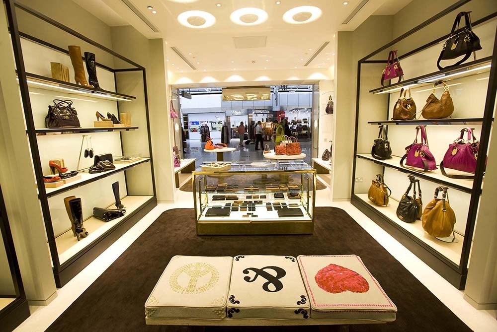 A clothing display idea from Mulberry - bags.