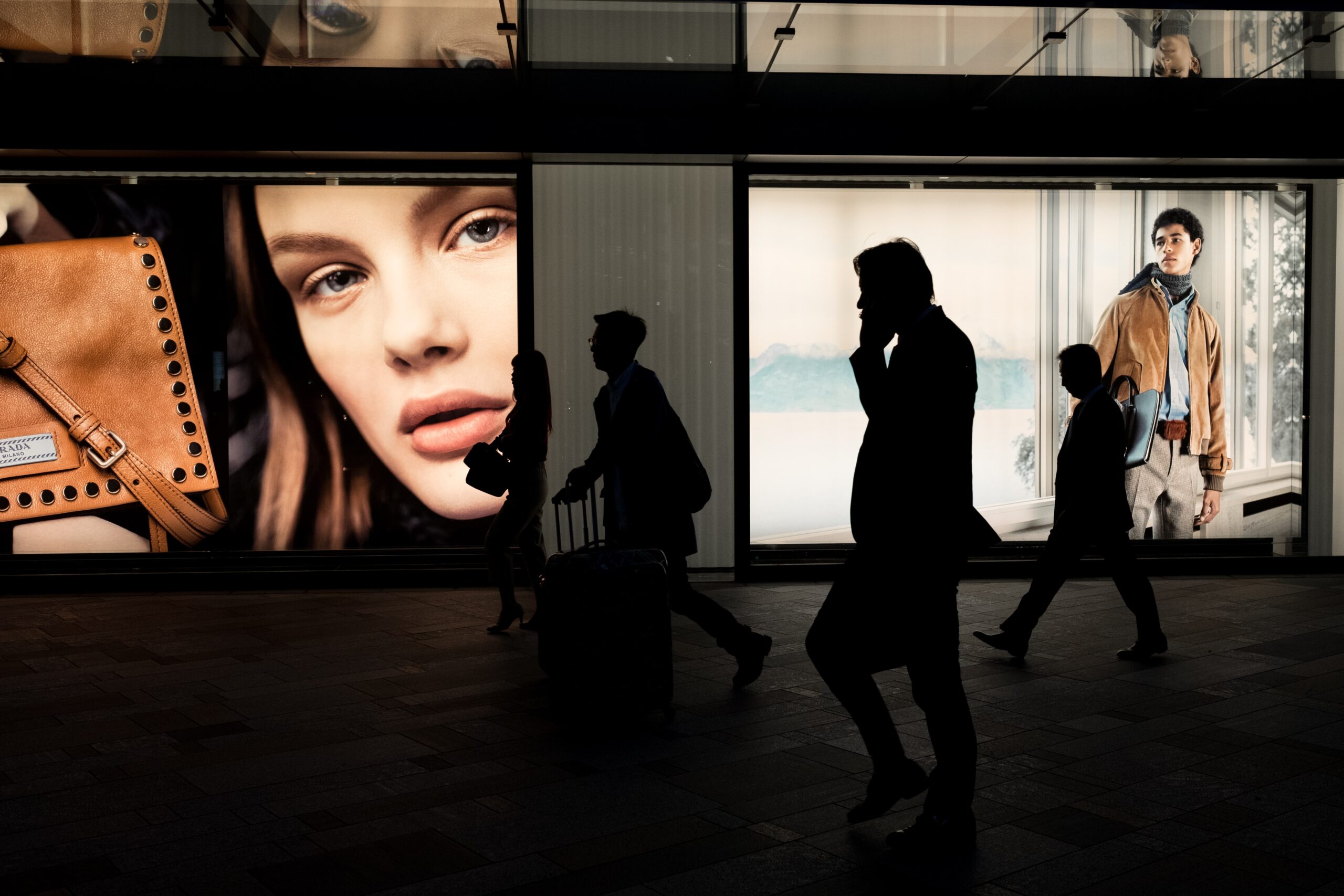 Digital signage outside a shop