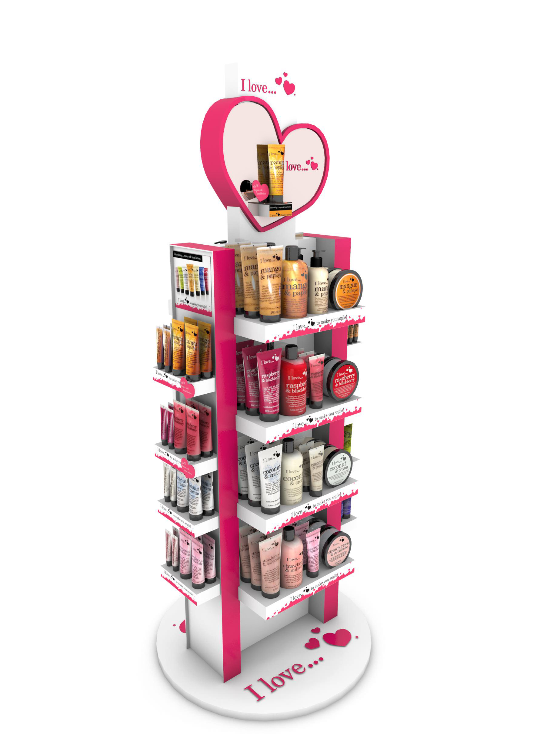 Product display for cosmetics