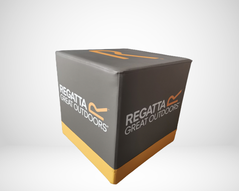 A single footwear stool for a shoe store or a shoe brand