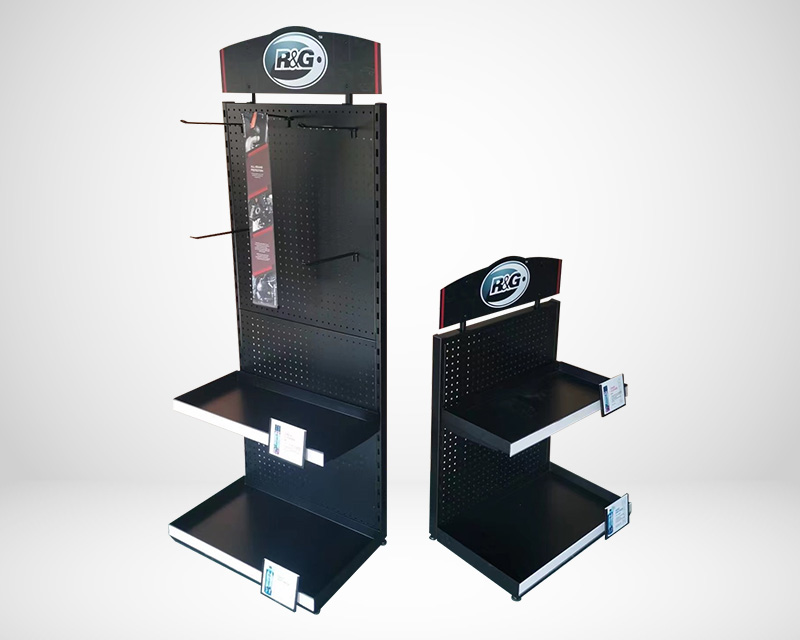 freestanding diplay stand for accessories in black 