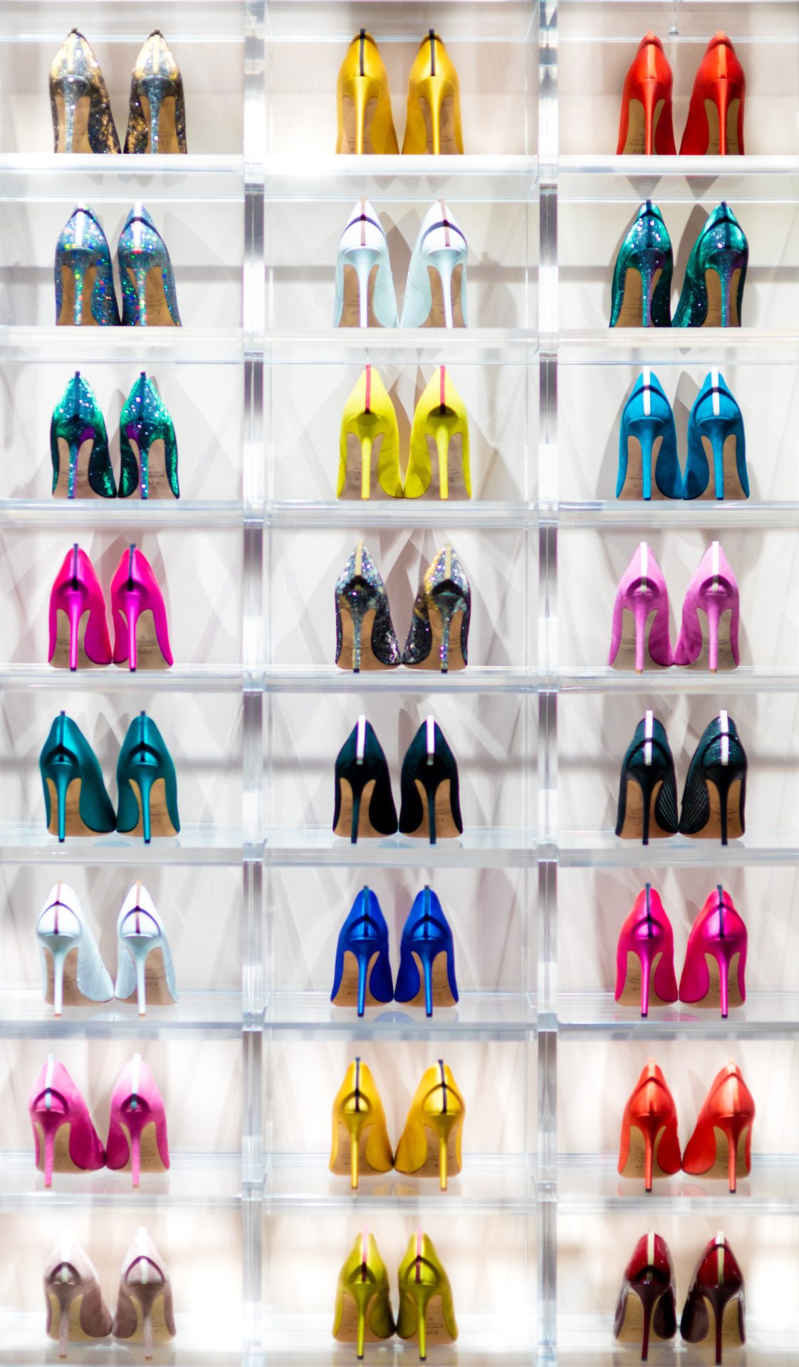 Custom display cases with shoes 