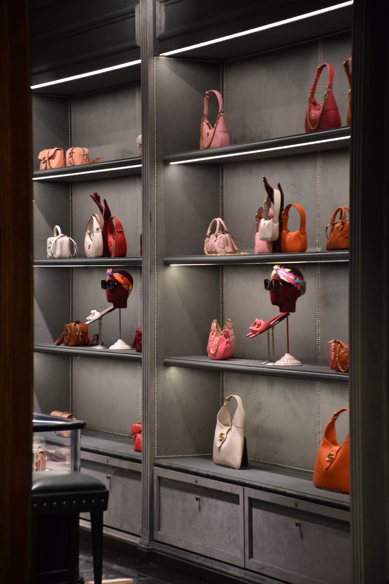 A wall feature for a bag display idea