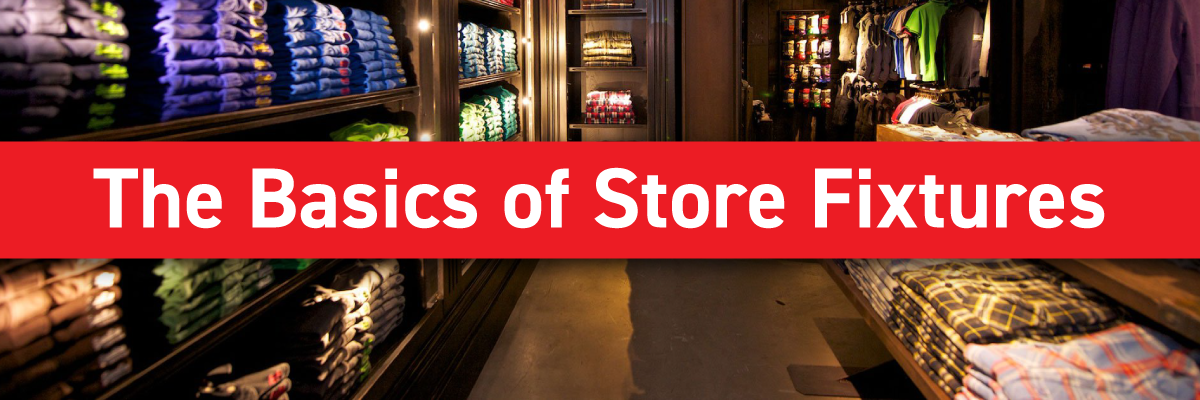 Header image with text 'the basics of store fixtures'