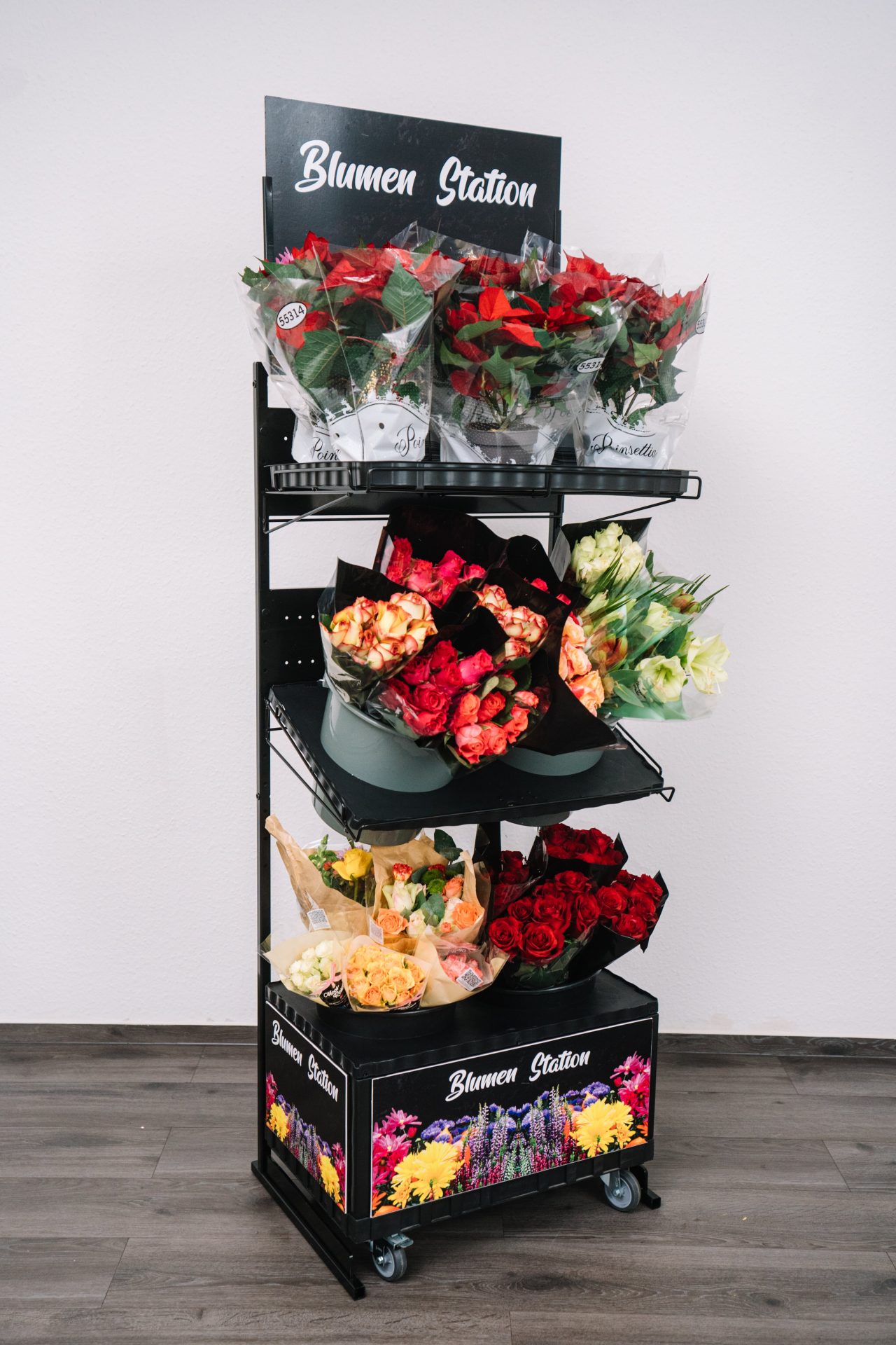 Freestanding Mobile Station for Herbs - with Feet - angled view 2
