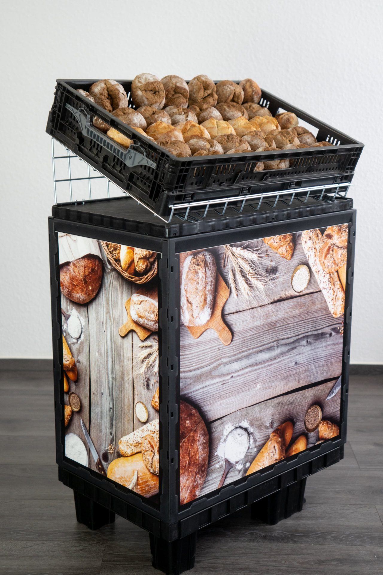 Grid Merchandise Presenter for Fruit and Vegetables - 60x40x15 - Mushrooms