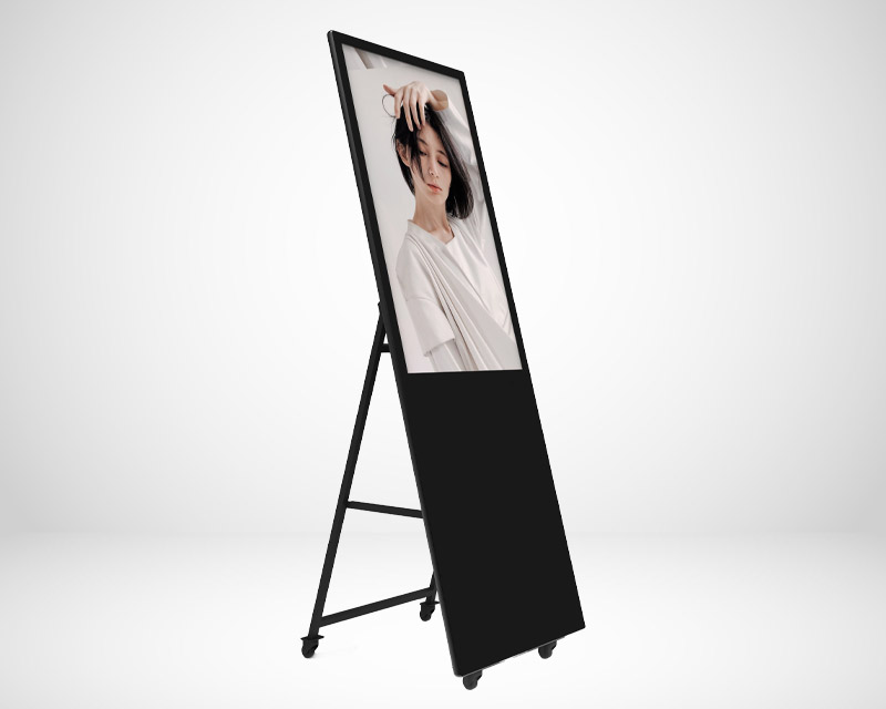 Portable greeting digital signage - front view