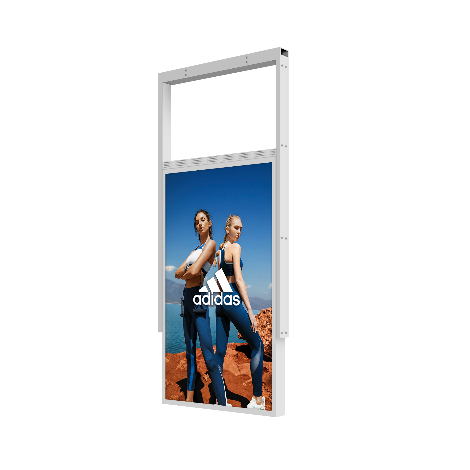 Shop window display with two sides